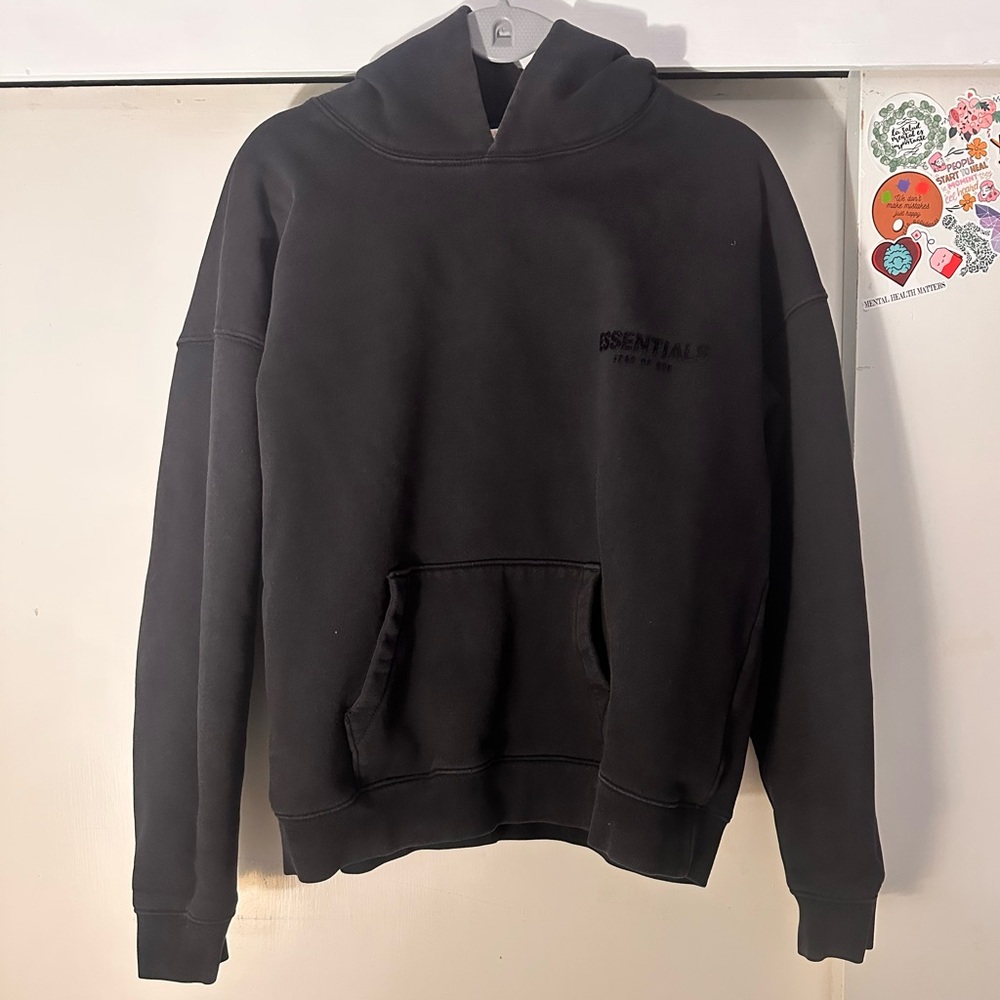 Essentials Men's Black Crewneck Sweater